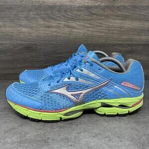 Mizuno Wave Inspire 9 Running Shoes Womens Size 10.5 Blue Green Sneakers